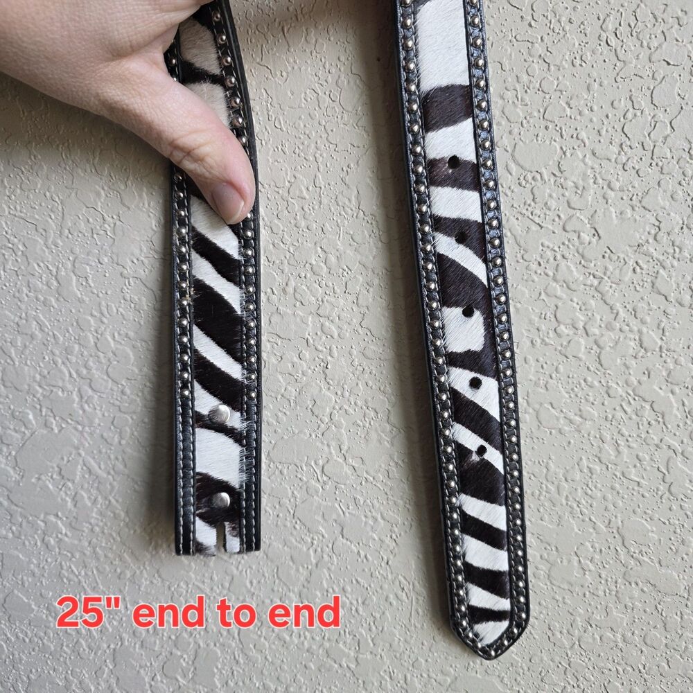 3D Brand Western Belt Studded Calfhair Toddler Unisex Size Small 25in - Picture 4 of 4